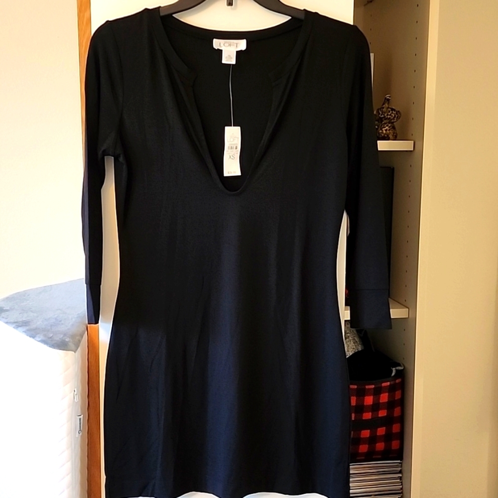 Ann Taylor LOFT Black Tunic Top/Mini Dress